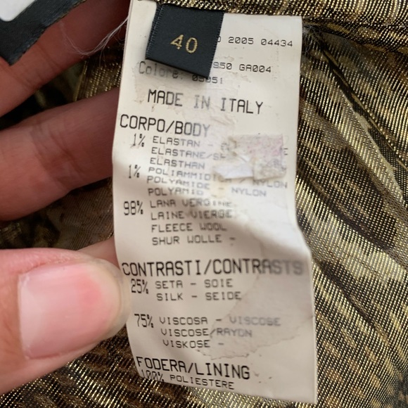 NWT Roberto Cavalli | Vintage Y2K Era Plaid Wool Blazer Jacket Sz 40 - Picture 8 of 10